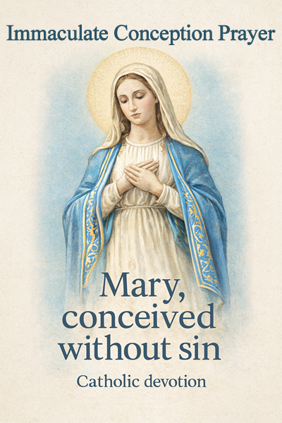 Immaculate Conception prayer – Mary conceived without sin Catholic devotion