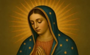 our lady of guadalupe between heaven and earth