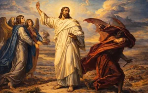 Jesus rebuking the devil in the desert - First Week of Lent 2026