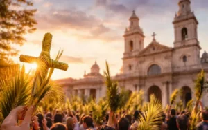 Holy Thursday symbols of the Last Supper chalice bread and candle